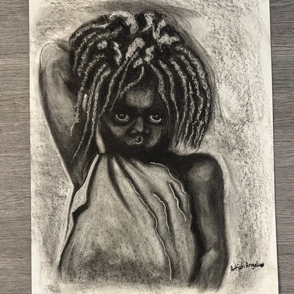 Charcoal Portrait of Child - Picture 1 of 1